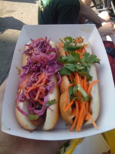 The vinh and ito hot dogs from Asia Dog