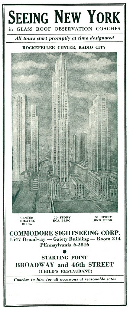 "Seeing New York" Brochure