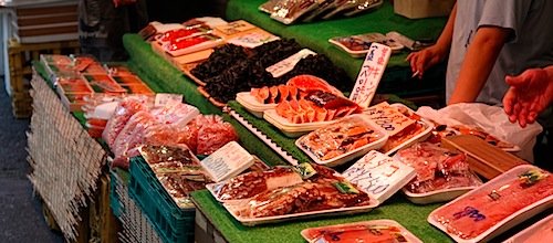 Fish vendors in Ameyoko arcade