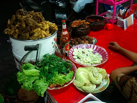 Food at Lesehan Borobudur