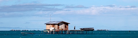 Stilt Houses on Ocean