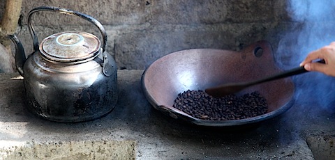 Coffee Beans being Roasted