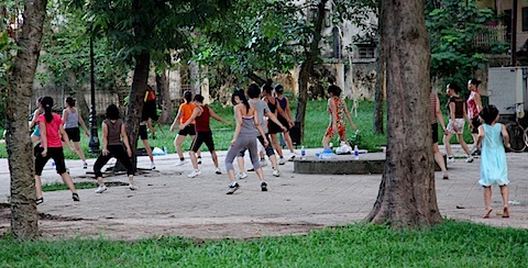 Mass Aerobics in Lenin Park