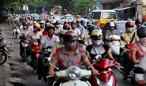 Ridiculous Traffic in Hanoi