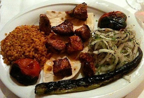 Terbiyeli Sis (Spicy Shish Kebab) at Develi