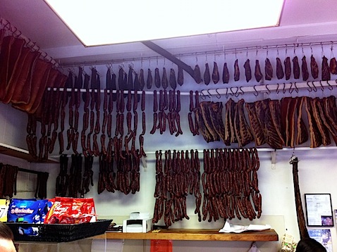 Hanging Meat at JN&Z Deli