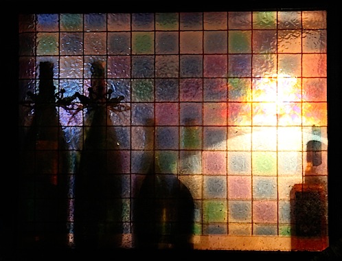 Bottles in window