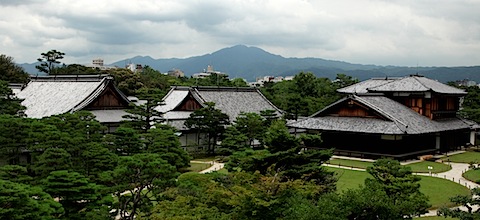 Nijo Castle with Kyoto Skyline