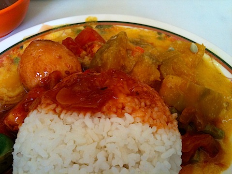 Morning Vegetable Curry & Egg (Sambal)