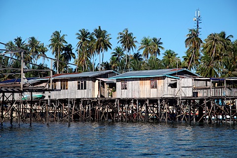 Stilt houses on Malbu