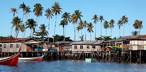 Stilt houses on Malbu