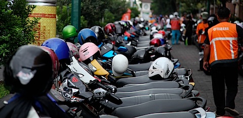 Scooters Lined up