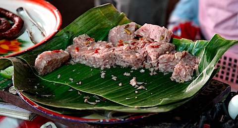 Pork in banana leaf