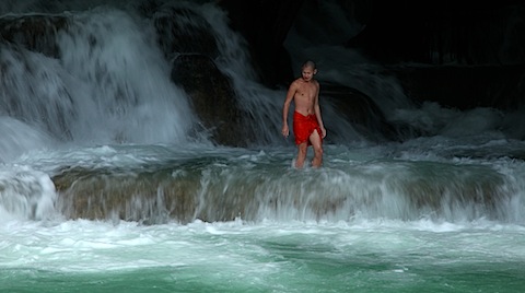 Monk at Tad Sae Falls