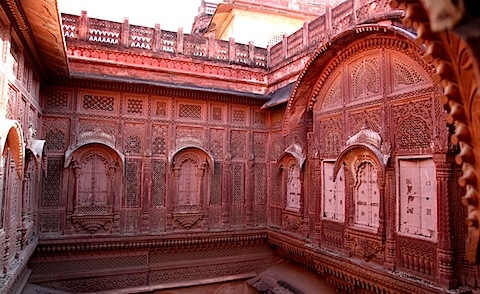 Stone carvings at Mehrangarh