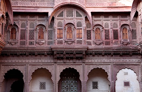 Stone carvings at Mehrangarh