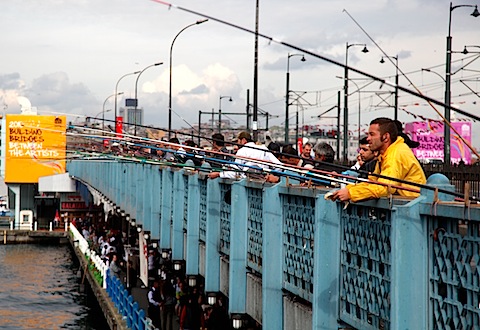 Men Fishing on Galata Bridge