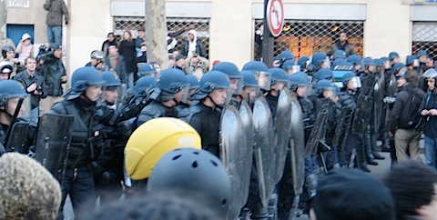 Riot cops @ Place de Nation, Paris, France