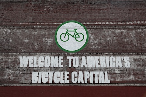 America's Bicycle Capital Sign