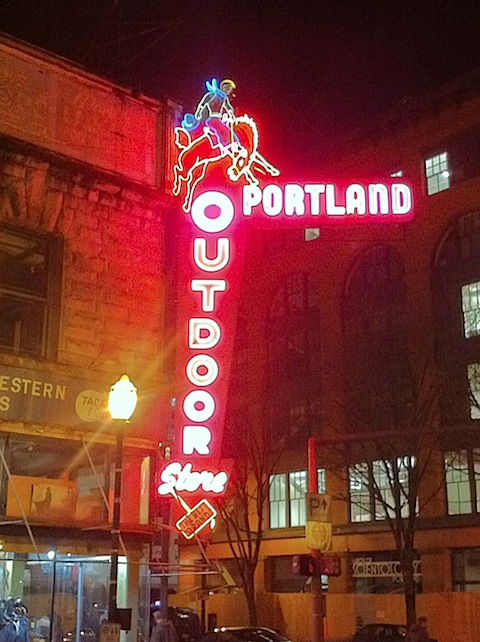 Portland Outdoors Neon Sign