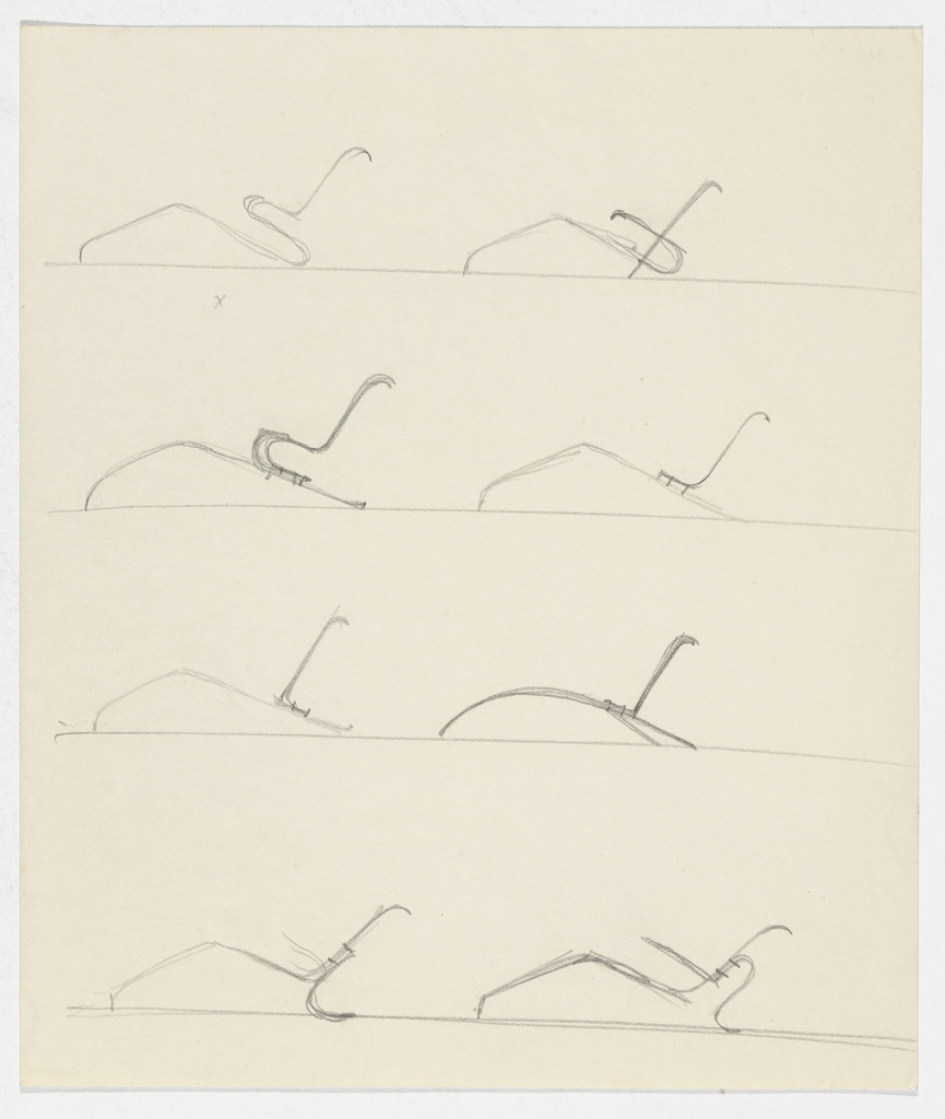 Reclining Chair with Arms. Reclining Chair without Arms. (Elevation sketches)