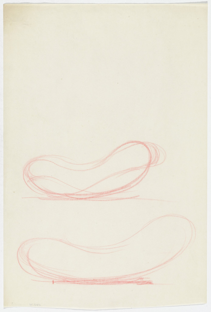 Reclining Chair without Arms (Two elevation sketches)