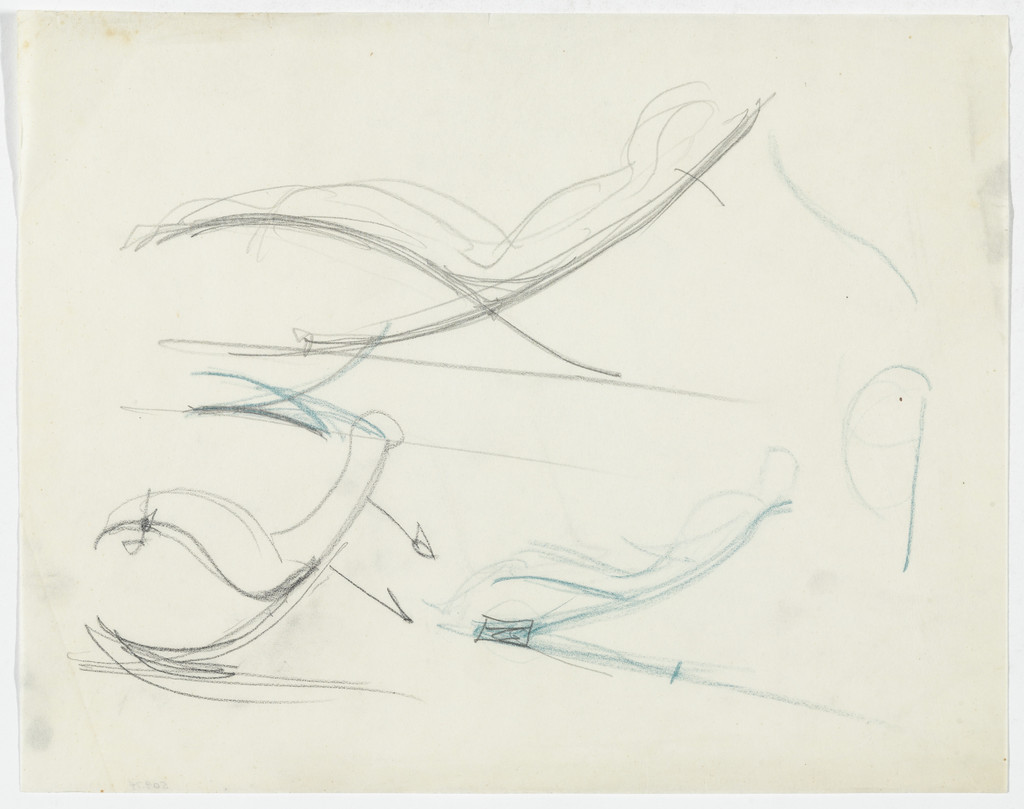 Reclining Chair without Arms (Four elevation sketches)