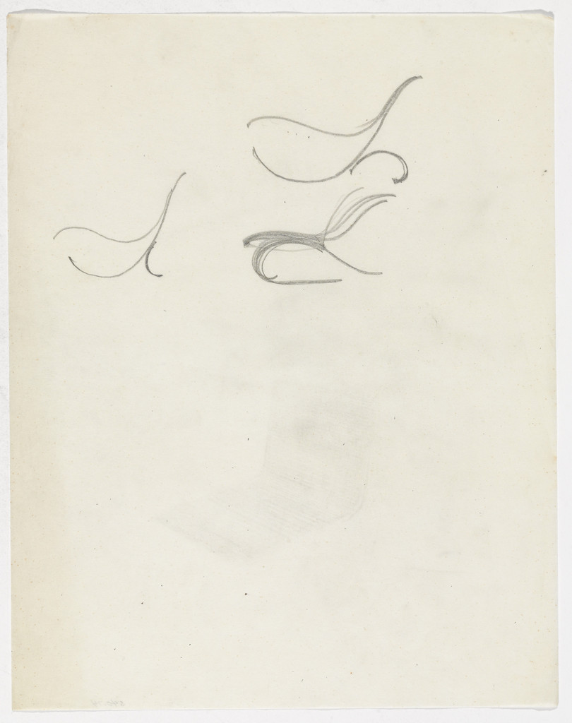 Lounge Chair without Arms (Three elevation sketches)