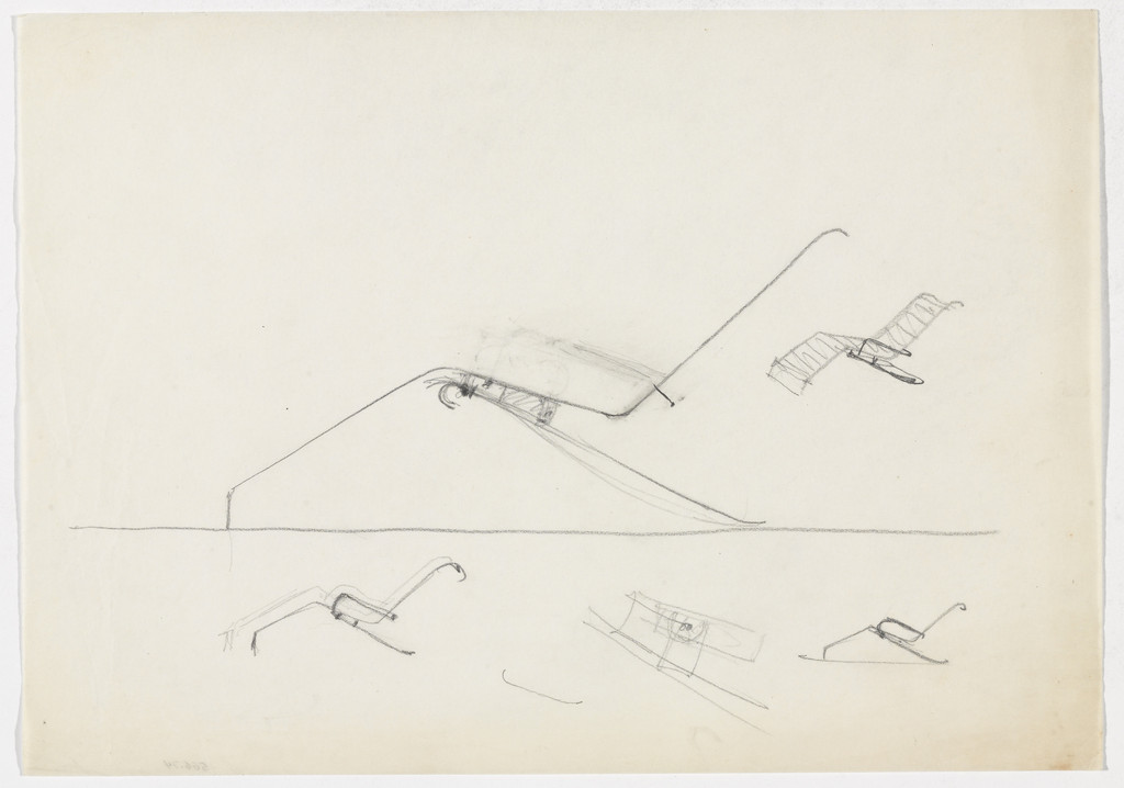 Reclining Chair with and without Arms (Five elevation sketches)