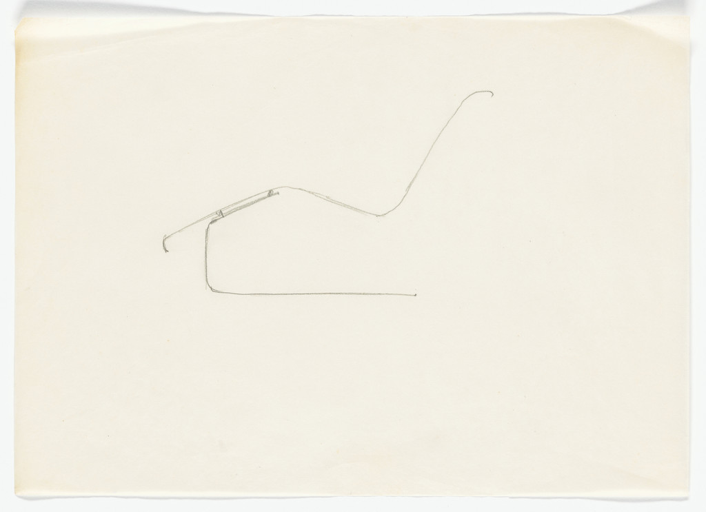 Reclining Chair without Arms (Elevation sketch [similar to MR 110])