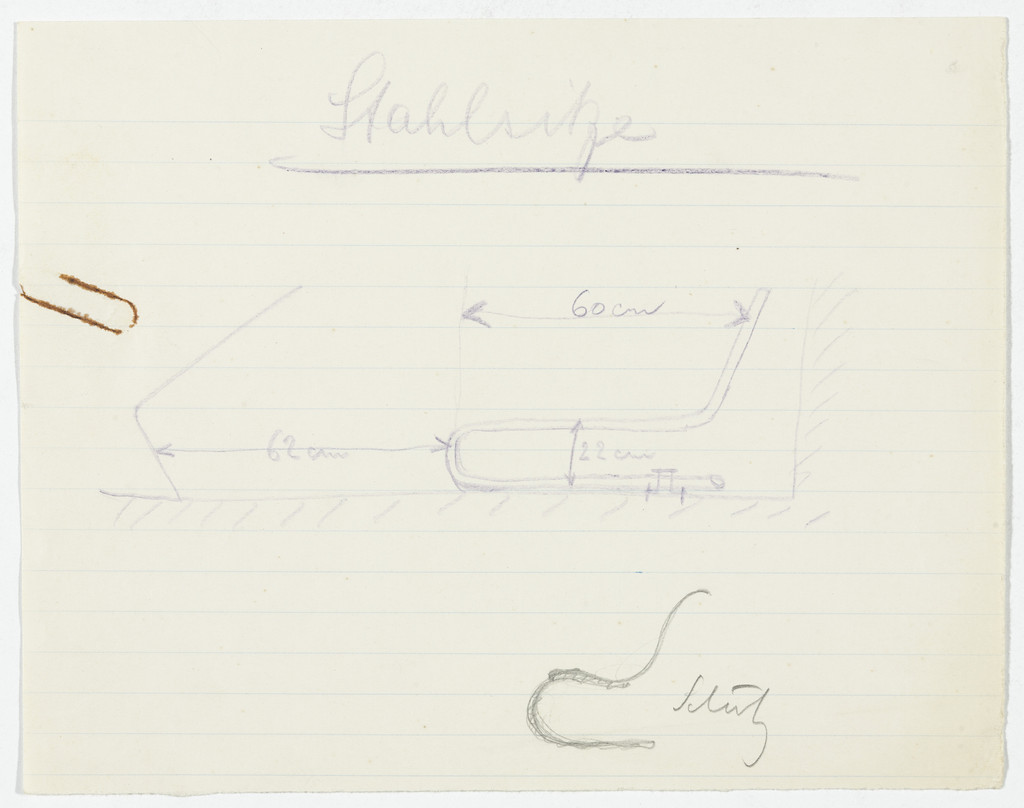 Lounge Chair without Arms (Two elevation sketches)
