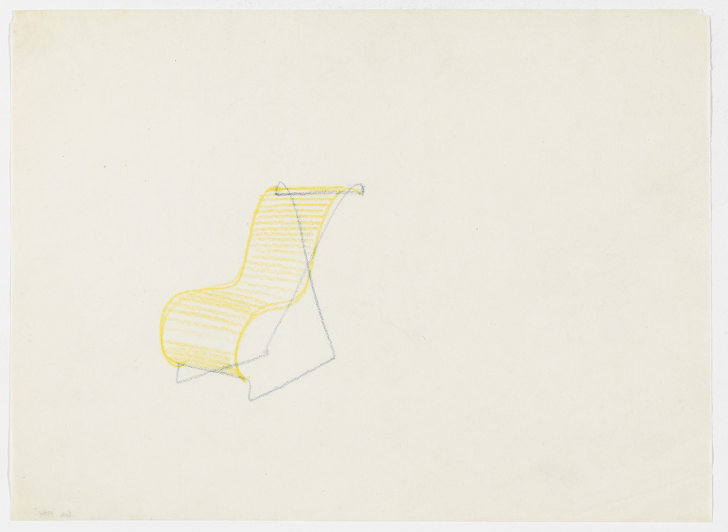 Lounge Chair without Arms (Perspective sketch)