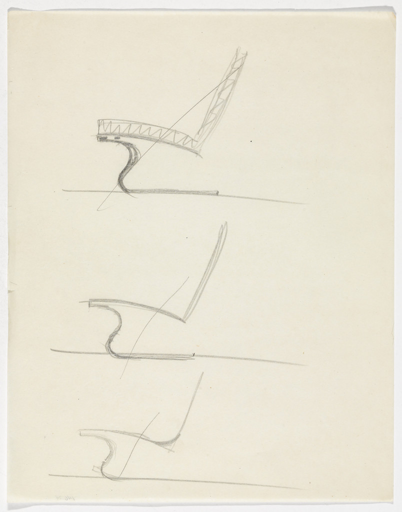 Tugendhat Chair (Three elevation sketches)