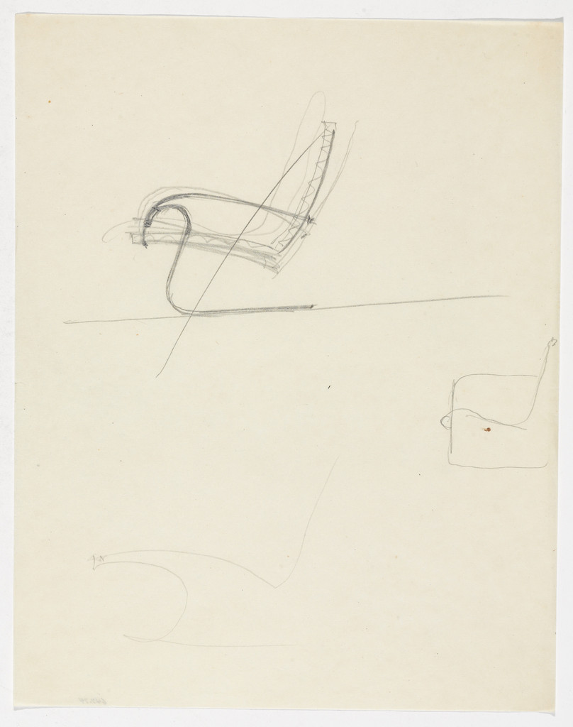 Lounge Chair with Arms. Lounge Chair without Arms. (Elevation sketches)