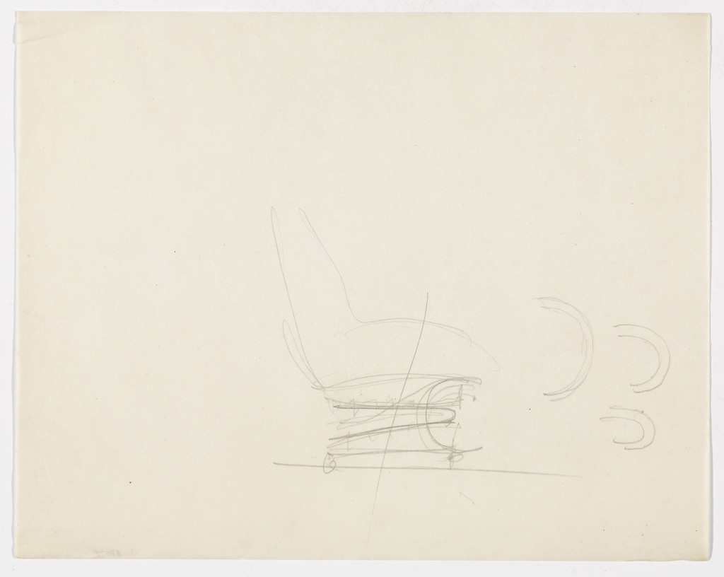 Lounge Chair without Arms (Elevation sketch)