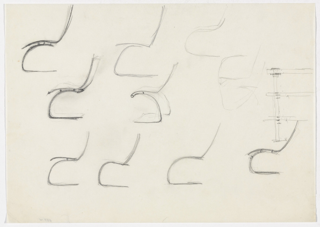 Chair without Arms. Railing. (Elevation sketches)