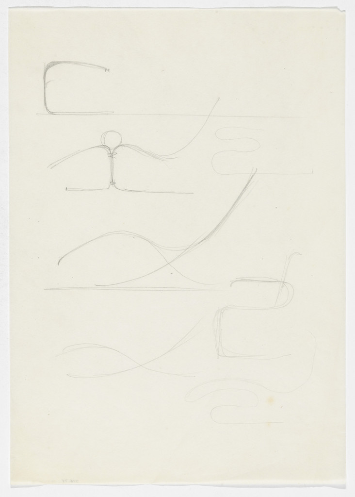 Lounge Chair without Arms. Lounge Chair with Arms. (Elevation sketches)