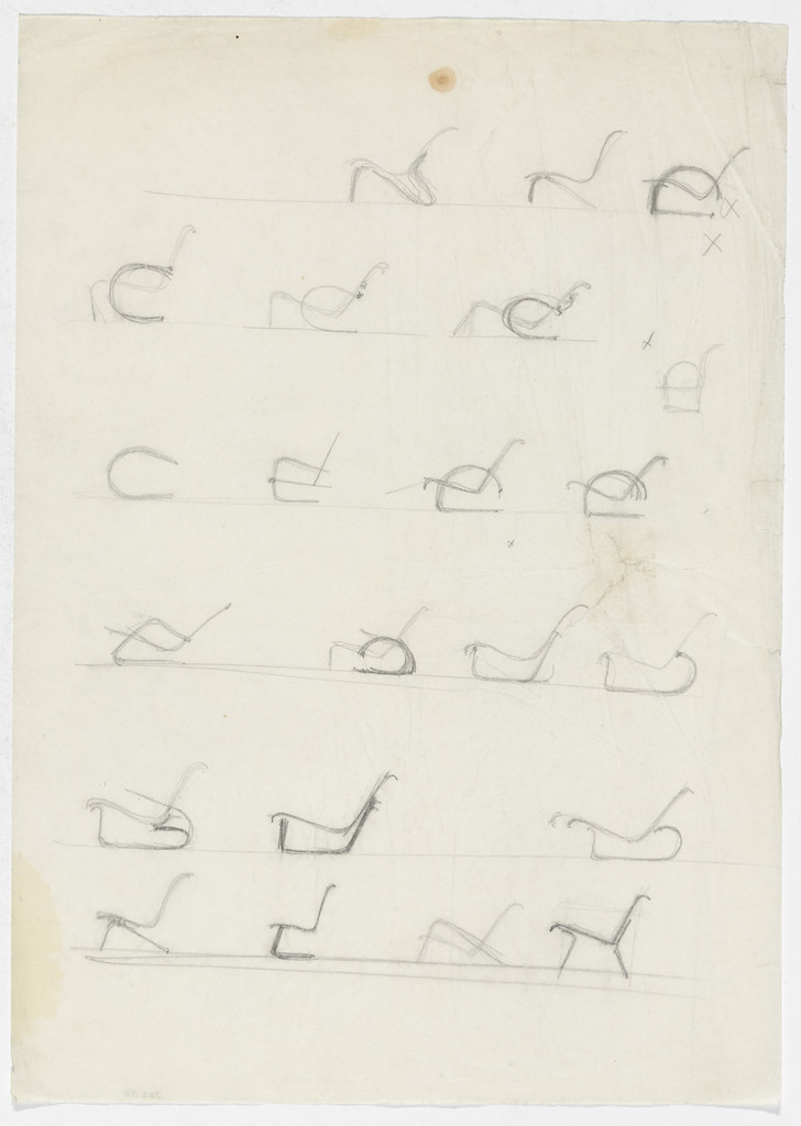 Lounge Chair with and without Arms (Elevation sketches)
