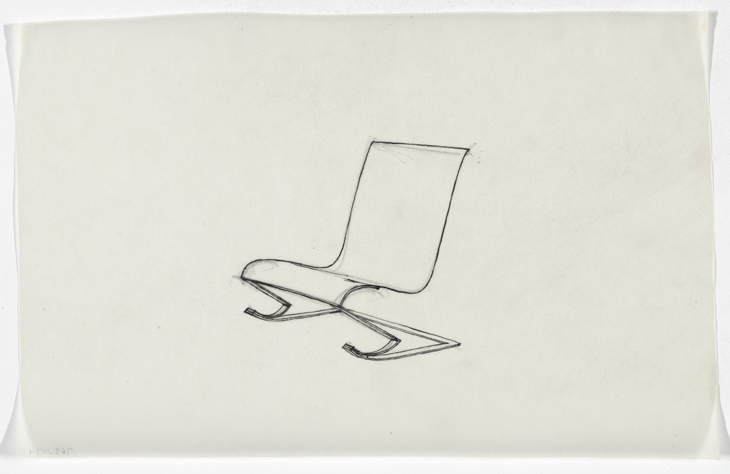 Lounge Chair without Arms (Perspective sketch)
