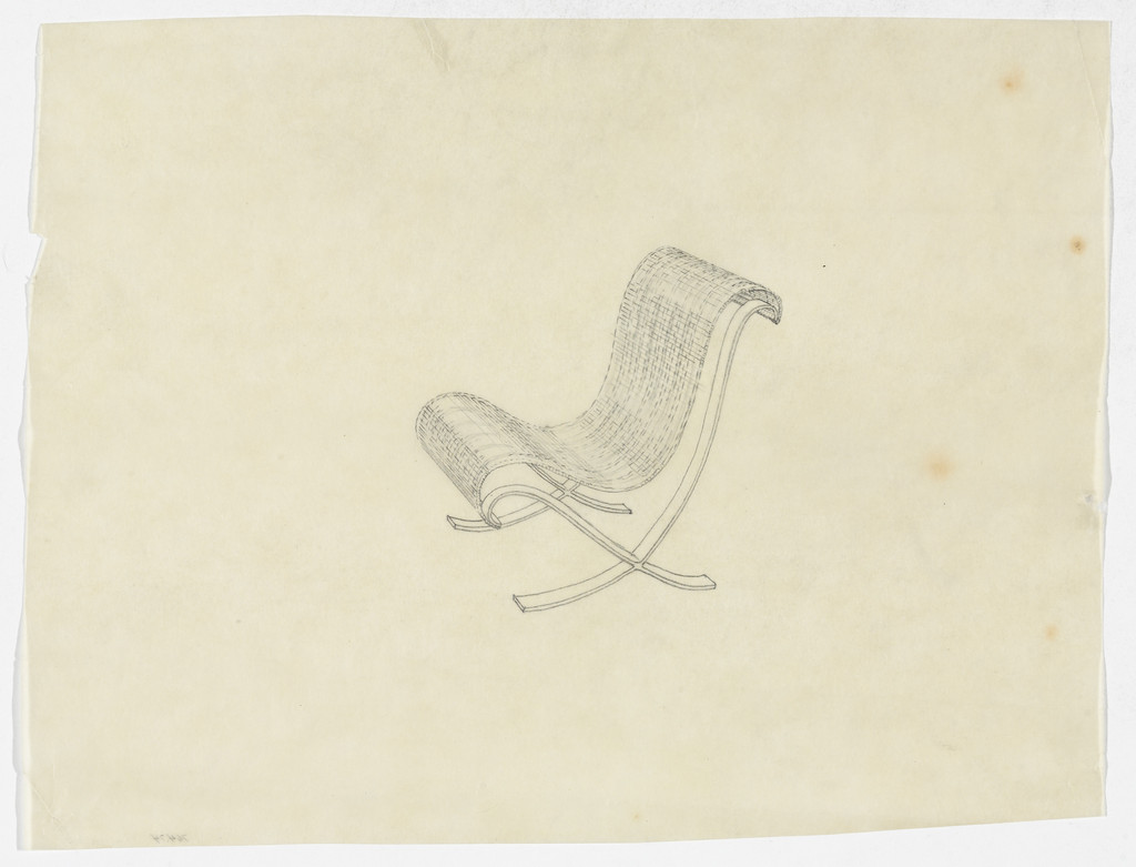 Lounge Chair without Arms (Perspective sketch)