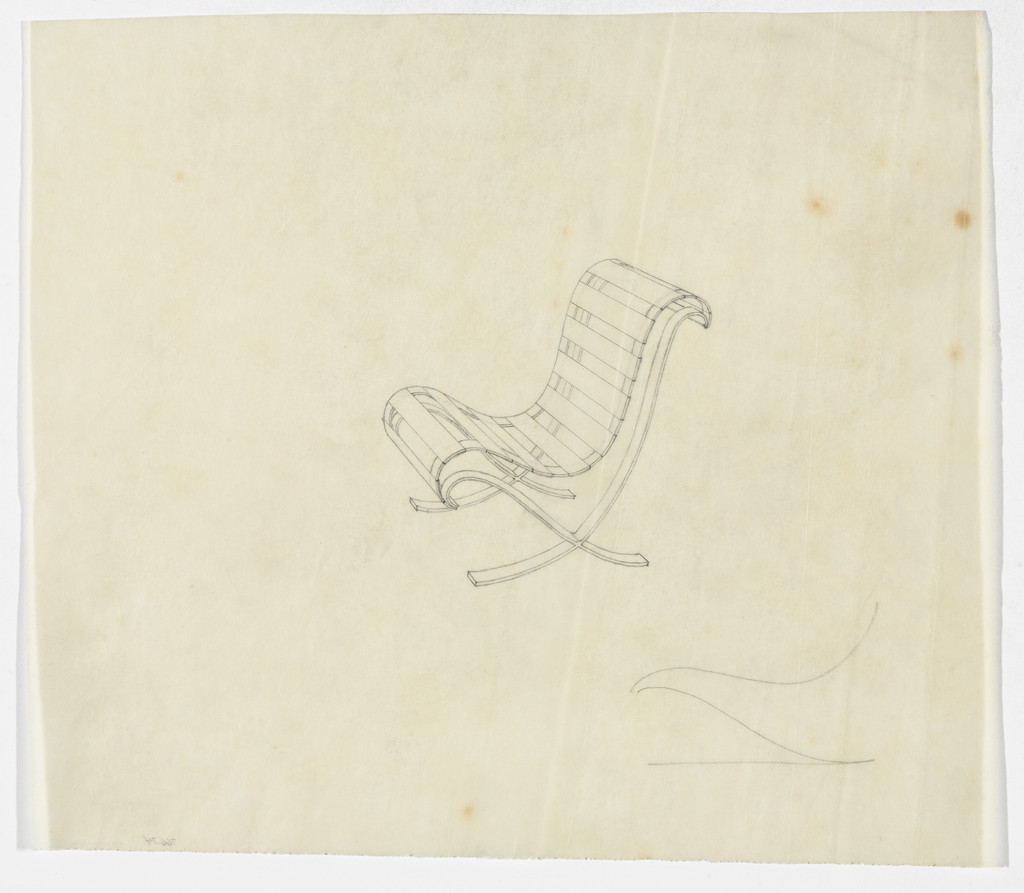 Lounge Chair without Arms (Perspective sketch)