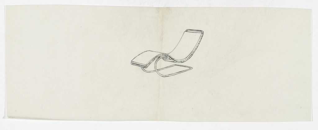 Reclining Chair without Arms (similar to MR100) (Perspective sketch)