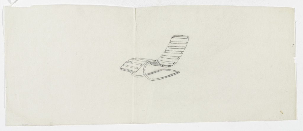 Reclining Chair without Arms (similar to MR100) (Perspective sketch)