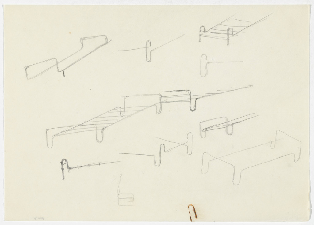 Bed Frame (Elevation and perspective sketches)