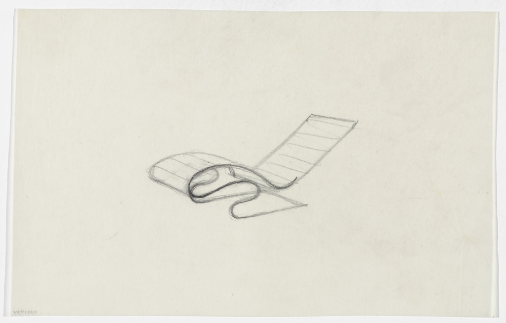 Reclining Chair without Arms (Perspective sketch)