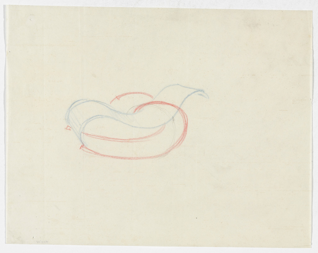 Reclining Chair with Arms and Rocker (Perspective sketch)