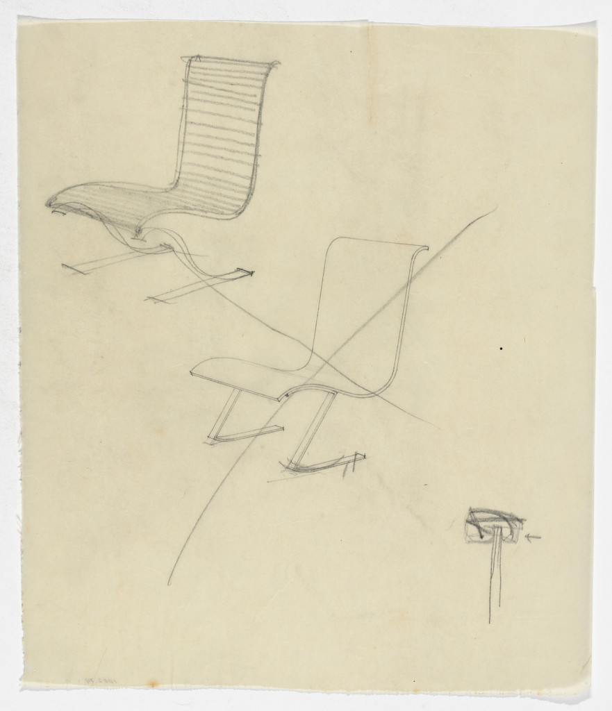 Lounge Chair without Arms (Elevation sketches)