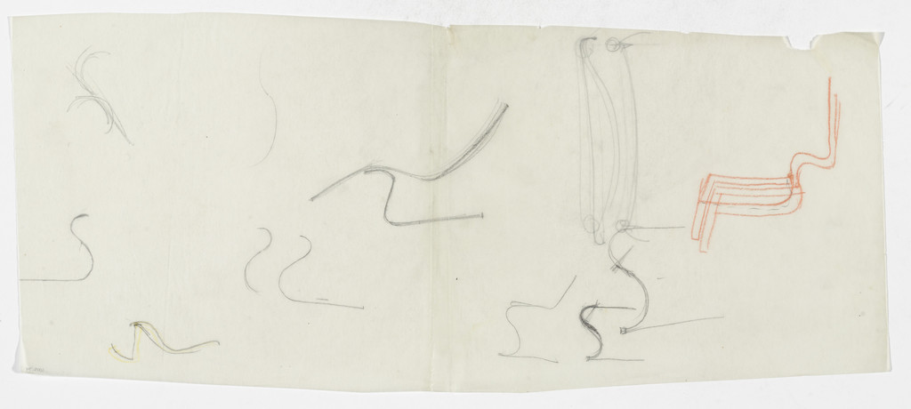 Reclining Chair without Arms. Frame details. (Elevation sketches)