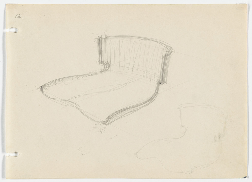 Conchoidal Chair (Perspective sketches)