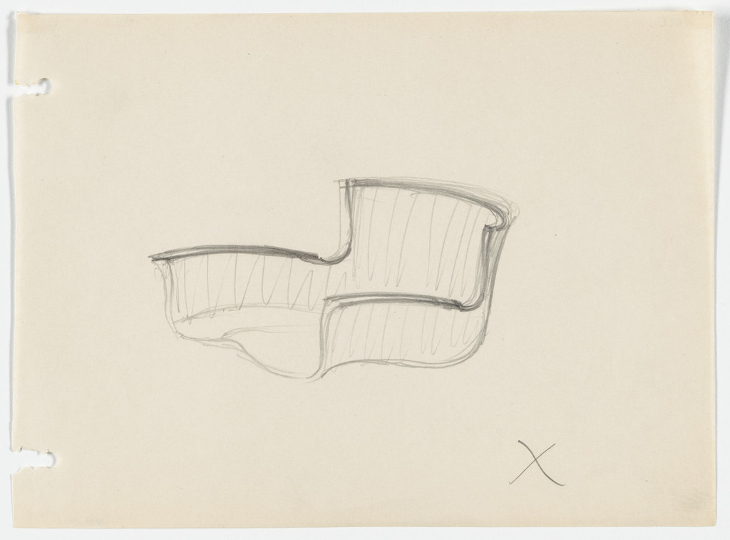 Conchoidal Chair (Perspective sketch)